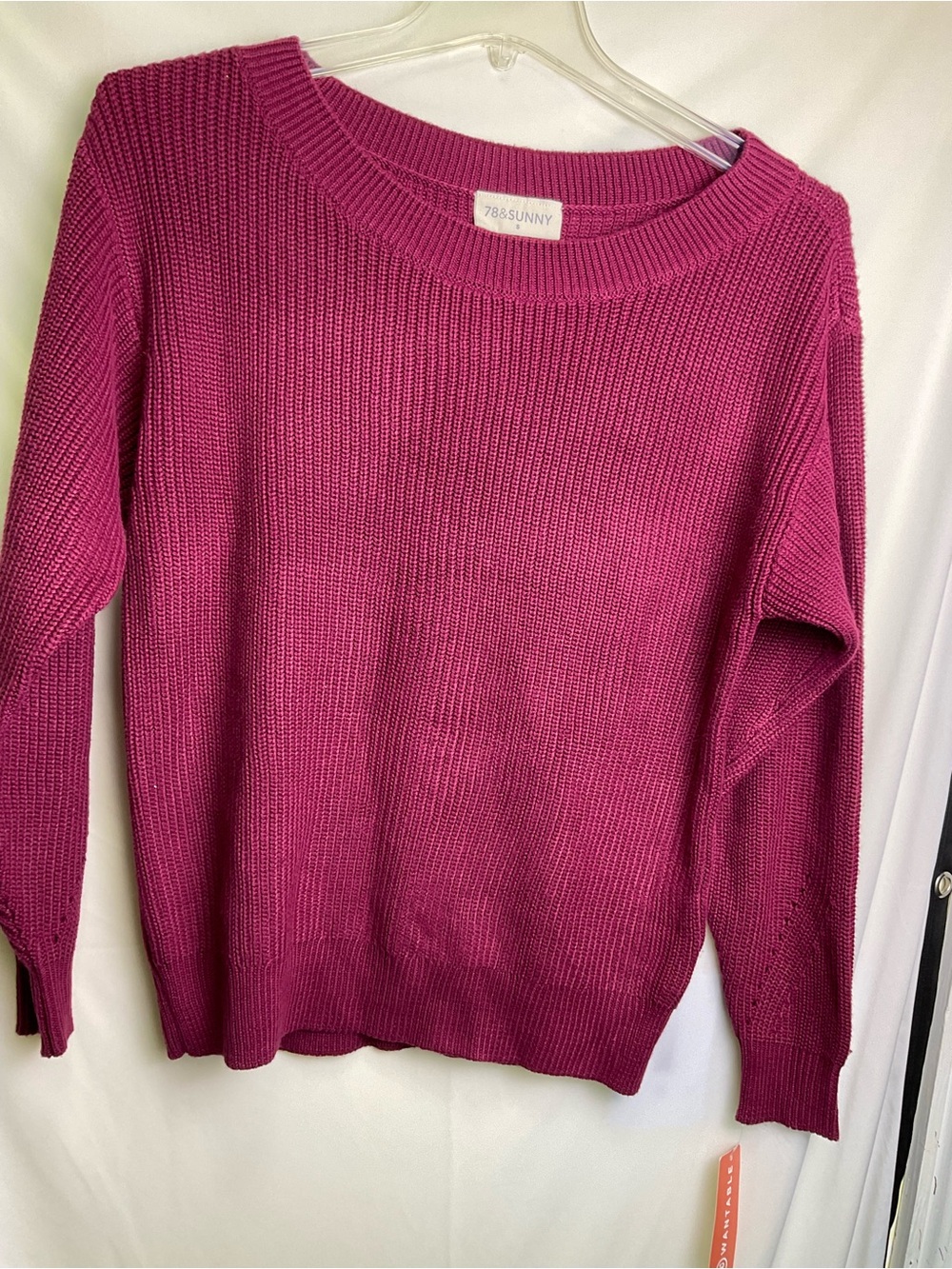 Coastal One Shoulder Sweater - Cabernet Red